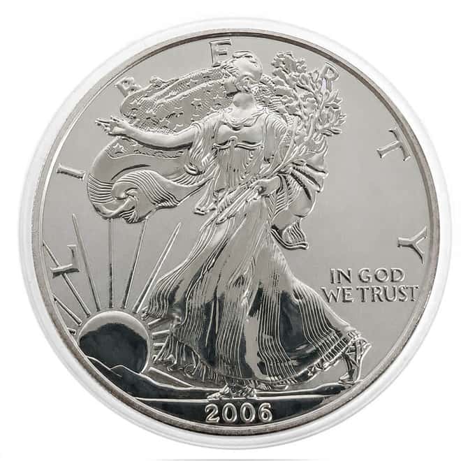 2006-P 1 oz Reverse Proof Silver American Eagle $1 Coin (in Cap)