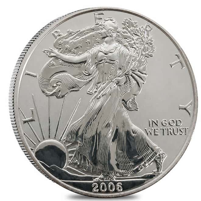 2006-P 1 oz Reverse Proof Silver American Eagle $1 Coin (in Cap)