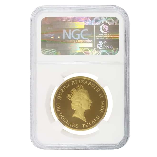 2006 1 oz Tuvalu Corvette Sting Ray Colorized Proof Gold Coin NGC GEM PF