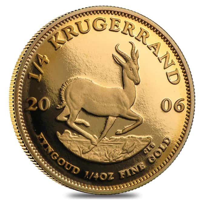 2006 South Africa 1/4 oz Proof Gold Krugerrand