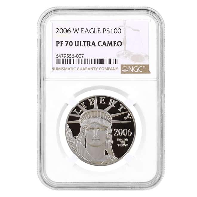 2006 W 1 oz $100 Platinum American Eagle Proof Coin NGC PF 70 UCAM