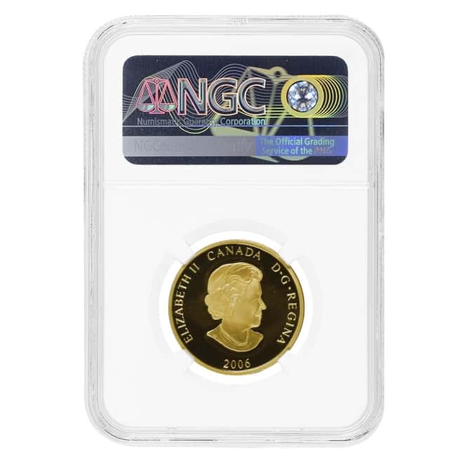 2006 Canada 75th Hockey Series $100 Colorized Proof Gold Coin NGC PF 69 UCAM (AGW .225 oz)