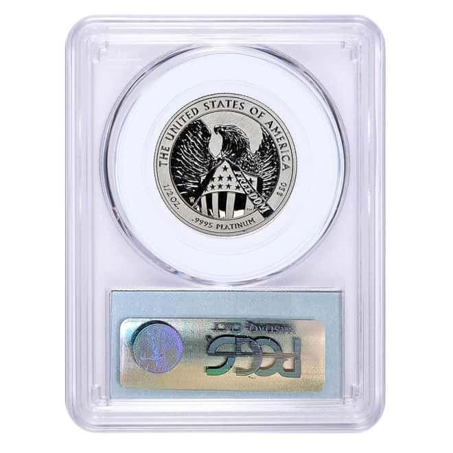 2007-W 1/2 oz $50 Reverse Proof Platinum American Eagle PCGS PF 70 10th Anniversary