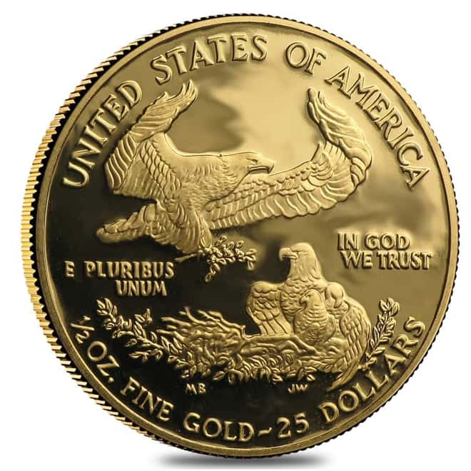 2007 W 1/2 oz $25 Proof Gold American Eagle (w/Box & COA)