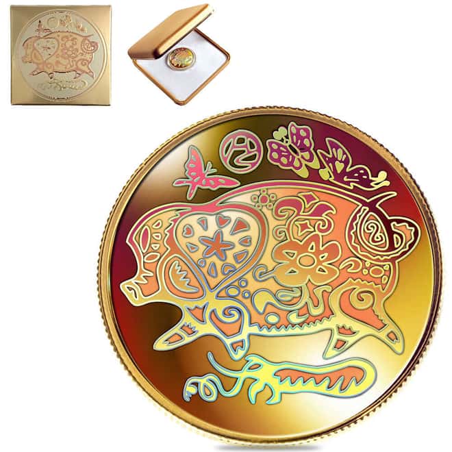 2007 Canada Lunar Pig Hologram Gold Coin (w/Box & COA)