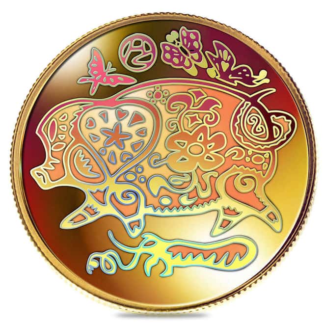 2007 Canada Lunar Pig Hologram Gold Coin (w/Box & COA)