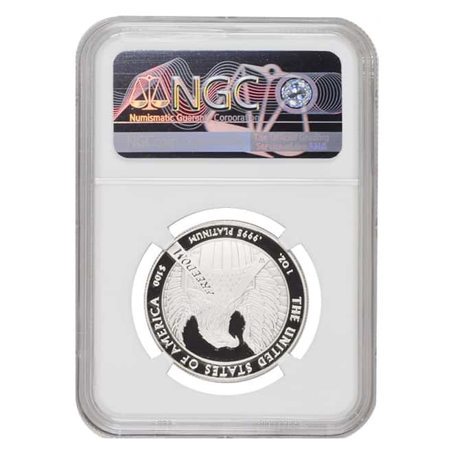 2007 W 1 oz $100 Proof Platinum American Eagle NGC PF 69 UCAM Mint Error (Obv Struck Thru)