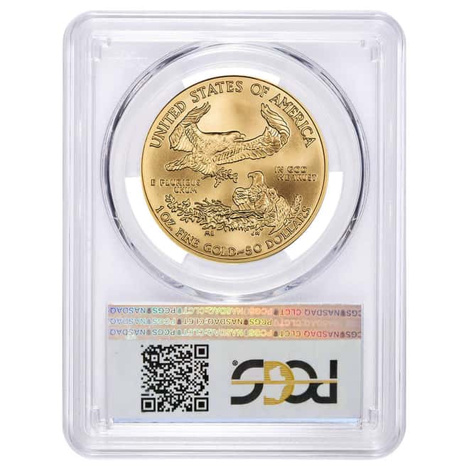 2008-W 1 oz $50 Burnished Gold American Eagle PCGS SP 70