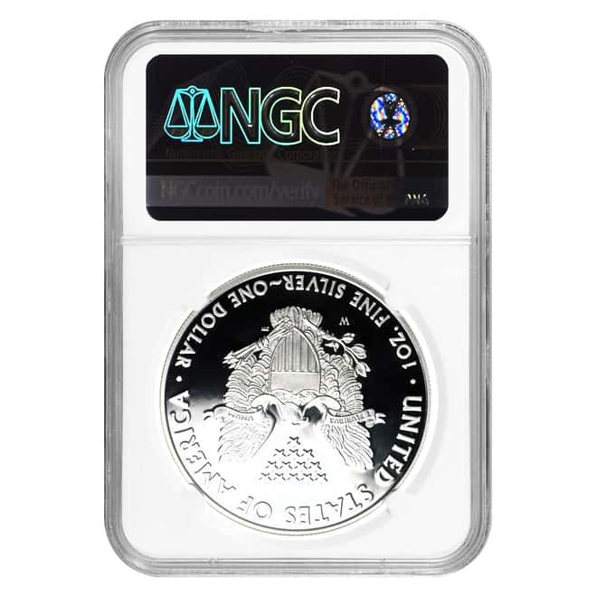 2008-W 1 oz Proof Silver American Eagle NGC PF 70 UCAM (Edmund C. Moy Signature)
