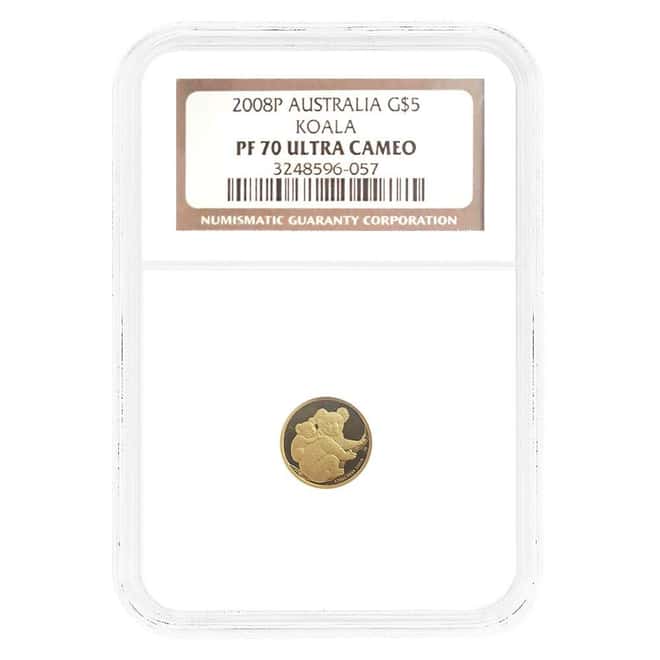 2008 1/25 oz Gold Australian Koala Perth Mint NGC PF 70 UCAM