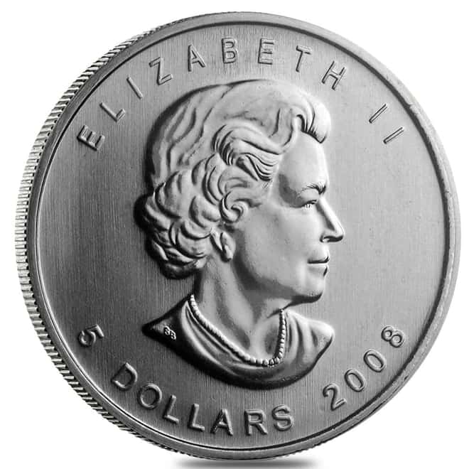 2008 1 oz Canadian Silver Maple Leaf Coin BU Olympic Inukshuk (Sealed)