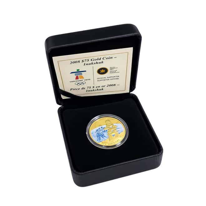 2008 Canada Olympic Games Inukshuk Gold Coin