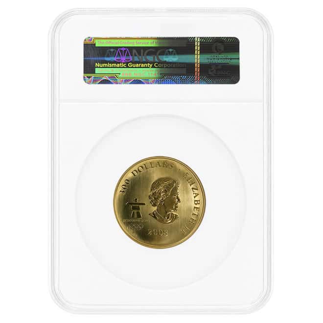 2008 Canada Olympics Competition Proof Gold Coin NGC PF 70 UCAM