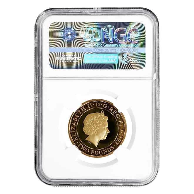 2008 Great Britain Proof Gold 2 Pounds Olympics Handover NGC PF 70 UCAM