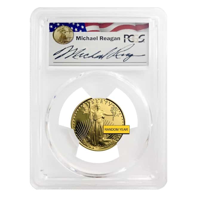 1/4 oz $10 Proof Gold American Eagle PCGS PF 69 DCAM - Reagan Legacy Series (Random Year)