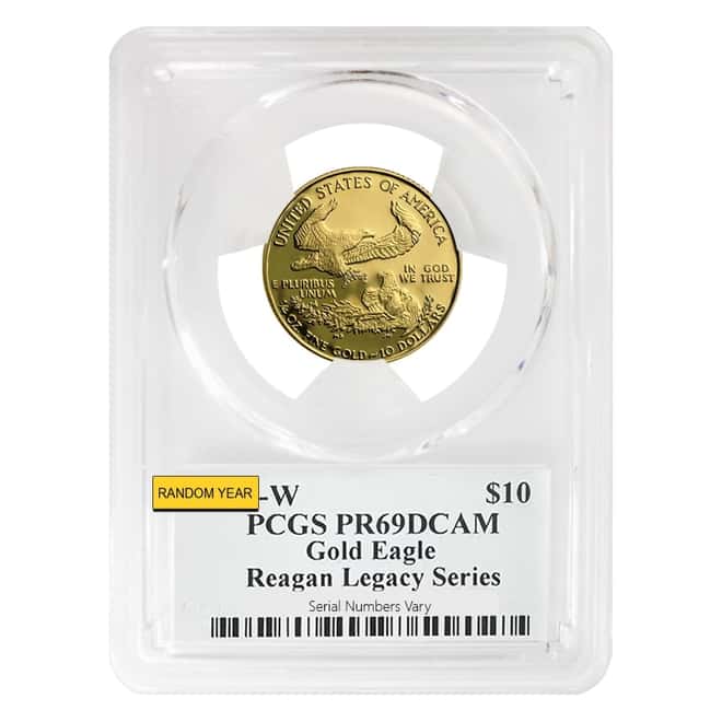 1/4 oz $10 Proof Gold American Eagle PCGS PF 69 DCAM - Reagan Legacy Series (Random Year)