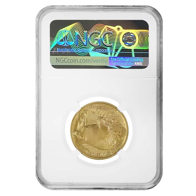 2008 W 1/2 oz $25 Burnished Gold American Buffalo NGC MS 70
