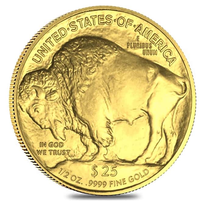2008 W 1/2 oz $25 Burnished Gold American Buffalo (w/Box & COA)