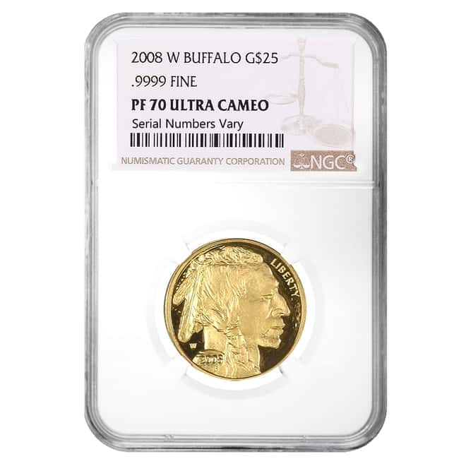 2008 W 1/2 oz $25 Proof Gold American Buffalo Coin NGC PF 70 UCAM