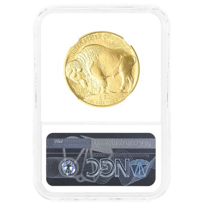 2008-W 1 oz $50 Burnished Gold American Buffalo NGC MS 70