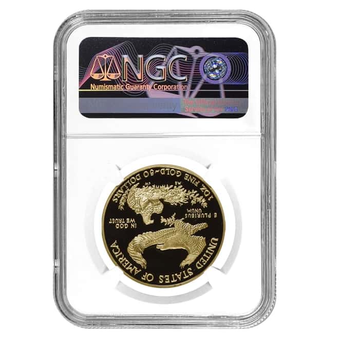 2008 W 1 oz $50 Proof Gold American Eagle NGC PF 70 UCAM (Rhett Jeppson Sign)