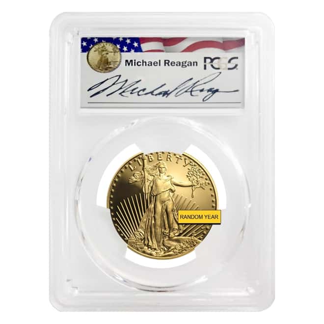 1 oz $50 Proof Gold American Eagle PCGS PF 69 DCAM - Reagan Legacy Series (Random Year)
