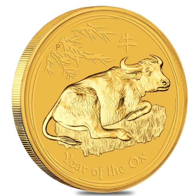 2009 1/10 oz Gold Lunar Ox BU Australian Perth Mint Series II