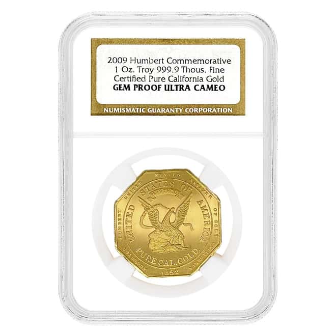 2009 1 oz Gold Humbert Commemorative Ingot .9999 Fine NGC Gem Proof UCAM