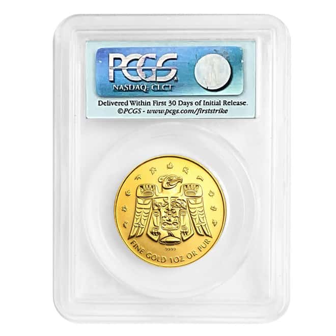2009 Canada 1 oz $50 Vancouver Olympics Gold Coin .9999 Fine PCGS BU
