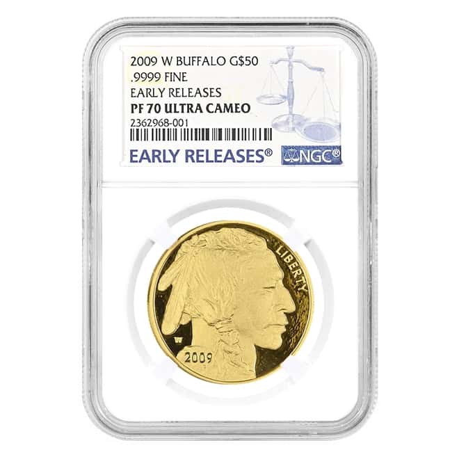 2009 W 1 oz $50 Proof Gold American Buffalo NGC PF 70 Early Releases