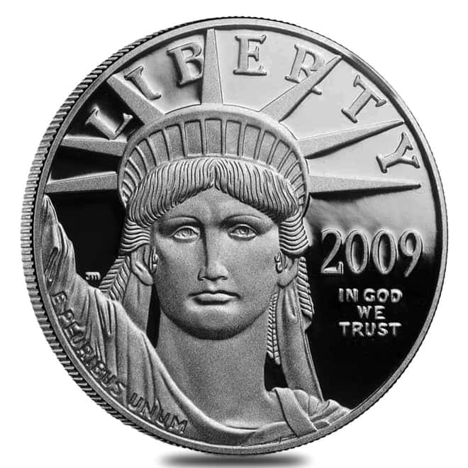 2009-W 1 oz $100 Proof Platinum American Eagle (w/Box & COA)
