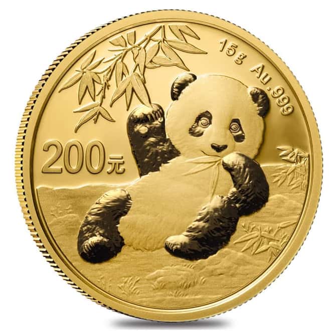 2020 15 gram Chinese Gold Panda 200 Yuan .999 Fine BU (Sealed)
