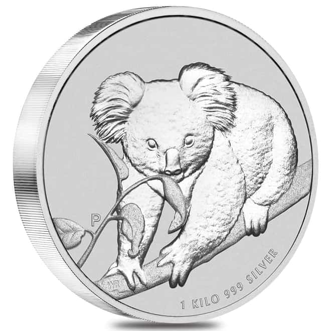 2010 1 Kilo Silver Australian Koala Perth Mint .999 Fine BU In Cap
