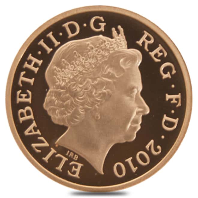 2010 Great Britain 1 Pound Belfast Proof Gold Coin