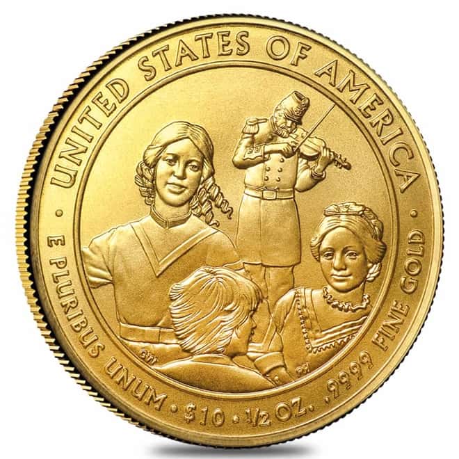 2011 W 1/2 oz $10 First Spouse - Eliza Johnson Gold Uncirculated Coin (w/Box & COA)