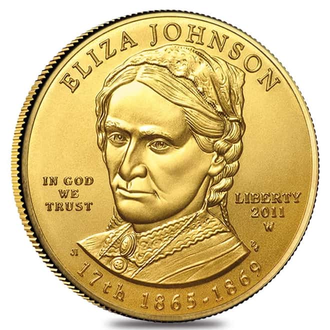 2011 W 1/2 oz $10 First Spouse - Eliza Johnson Gold Uncirculated Coin (w/Box & COA)