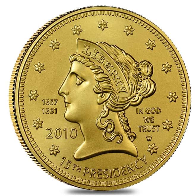 2010 W 1/2 oz $10 First Spouse - Buchanan's Liberty Gold Uncirculated Coin (w/Box & COA)