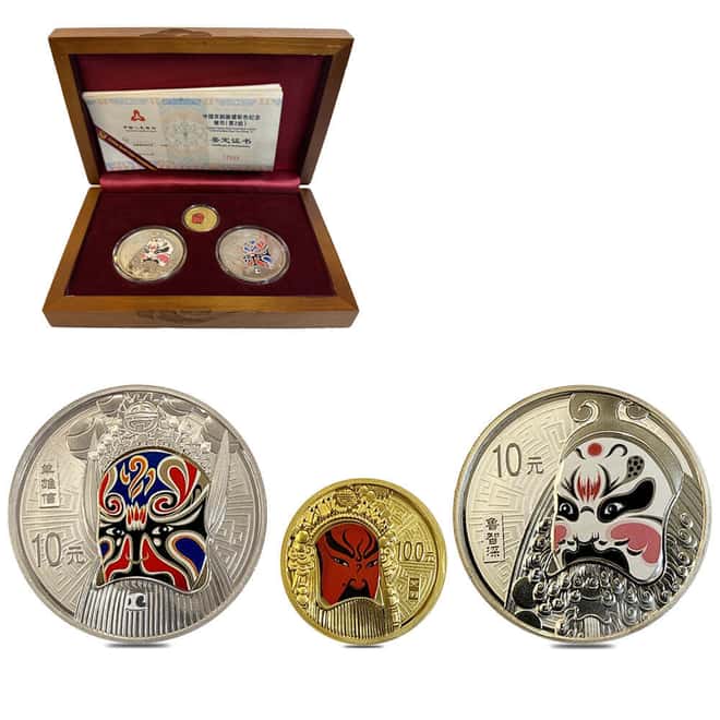 2011 Chinese Peking Opera Facial Mask Gold & Silver 3-Coin Set (Series II)