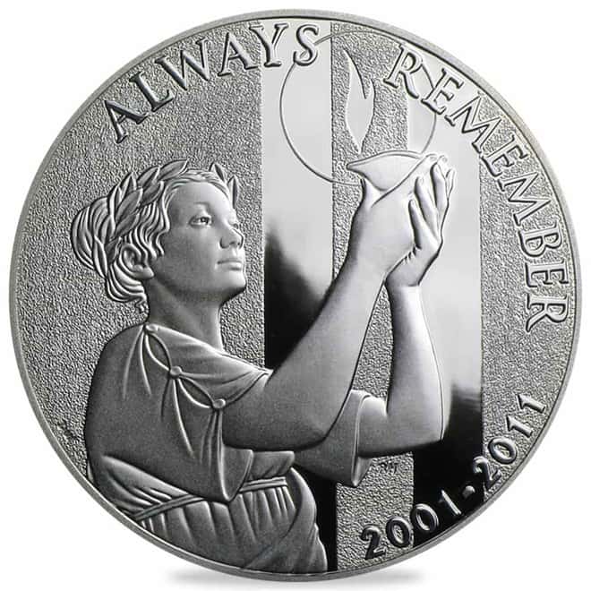 2011-P 9/11 National Proof Silver Medal (w/Box & COA)