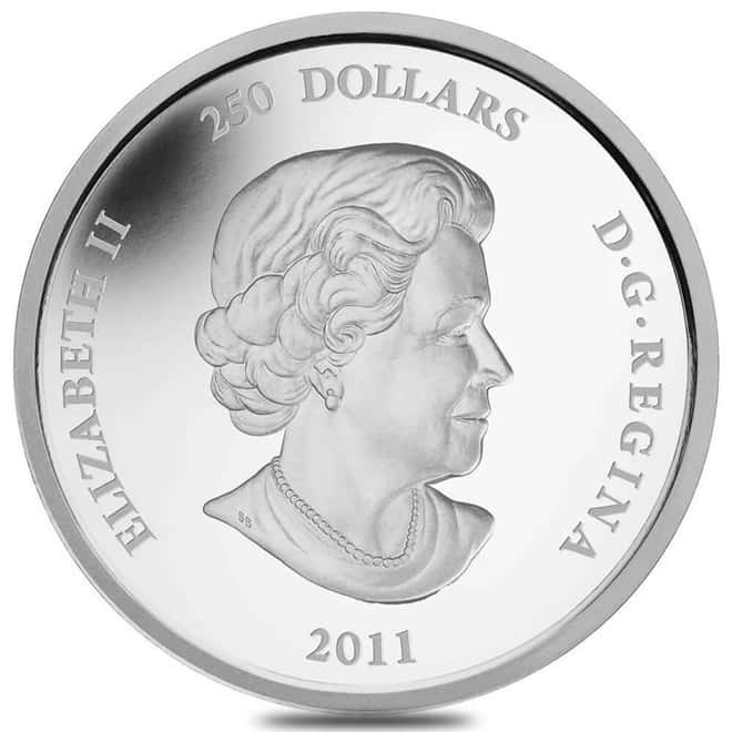 2011 1 Kilo Canadian Proof Silver Maple Leaf $250 Coin