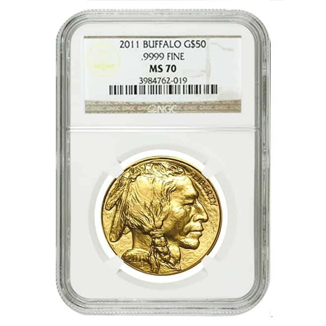 2011 1 oz $50 Gold American Buffalo NGC MS 70