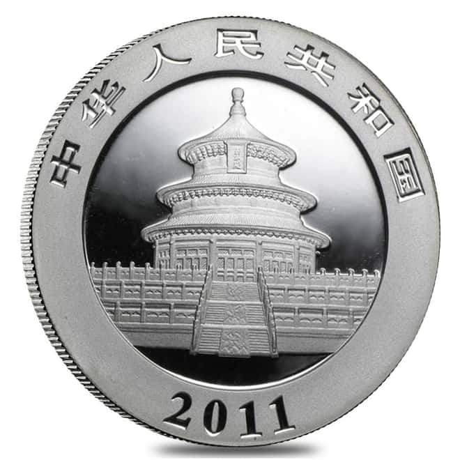 2011 1 oz Chinese Silver Panda 10 Yuan .999 Fine BU