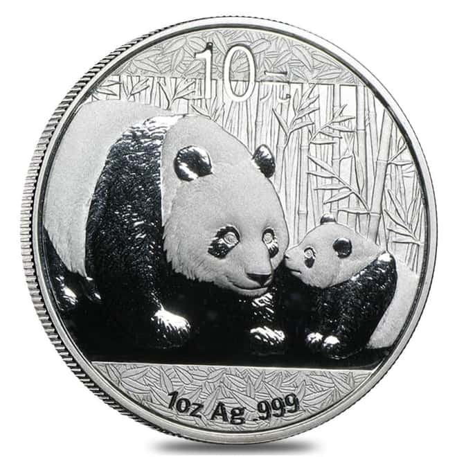 2011 1 oz Chinese Silver Panda 10 Yuan .999 Fine BU