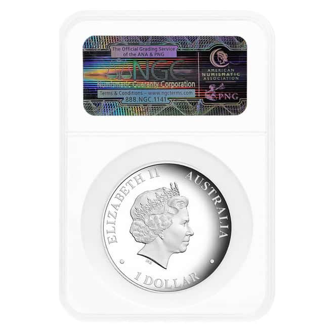 2011 1 oz Proof Silver Australian Kangaroo High Relief Perth Mint NGC PF 70 UCAM