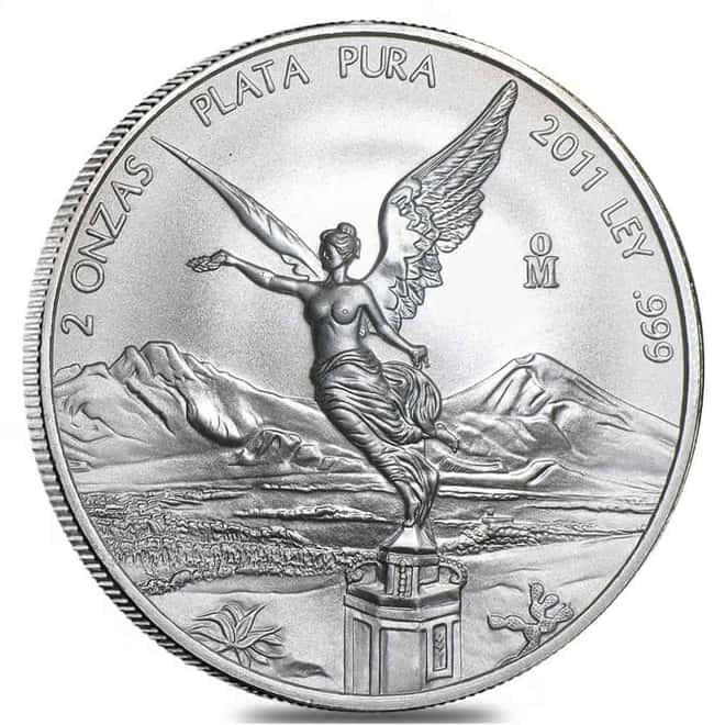 2011 2 oz Mexican Silver Libertad Coin .999 Fine BU