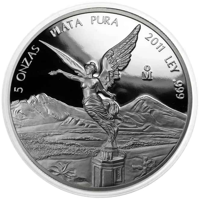 2011 5 oz Proof Mexican Silver Libertad Coin .999 Fine