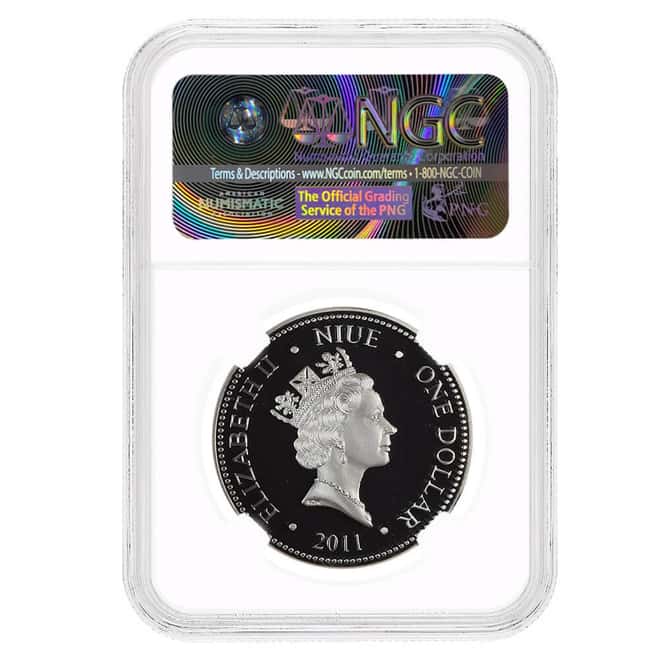2011 Niue 1 oz Star Wars Princess Leia Proof Colorized Silver Coin NGC Gem Proof