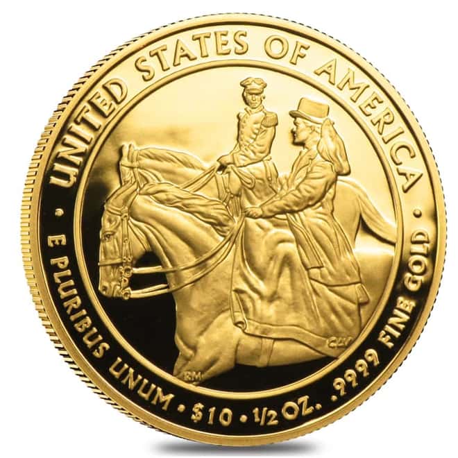 2011 W 1/2 oz $10 First Spouse - Julia Grant Gold Proof Coin (w/Box & COA)