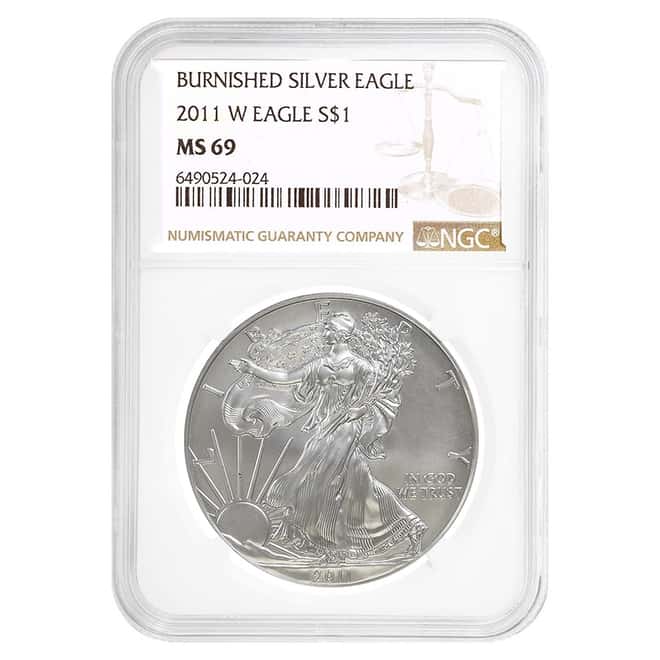 2011-W 1 oz Burnished Silver American Eagle NGC MS 69