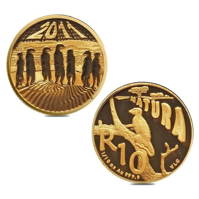 2011-2013 0.3 oz South Africa Nature's Families Natura Proof Gold 3-Coin Set